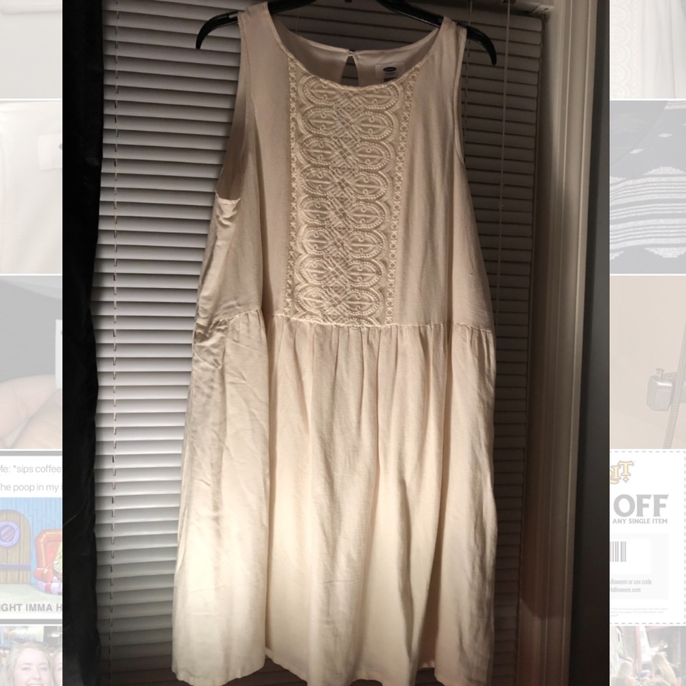 NWOT Cream Crotchet Dress